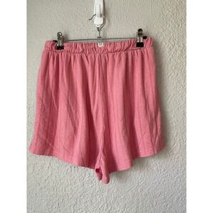 Roxy Knit Lounge Shorts Elastic Waist Casual‎ Comfy Pink Size M
